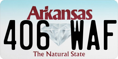 AR license plate 406WAF