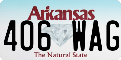 AR license plate 406WAG