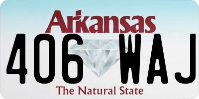 AR license plate 406WAJ