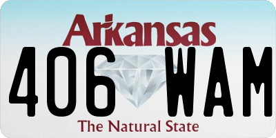AR license plate 406WAM