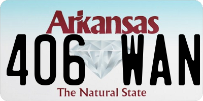 AR license plate 406WAN
