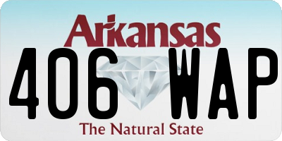 AR license plate 406WAP