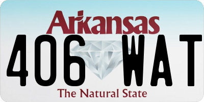 AR license plate 406WAT