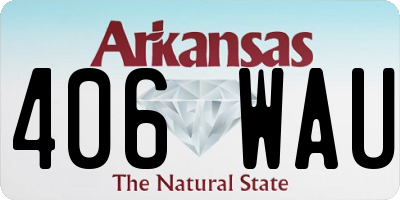 AR license plate 406WAU