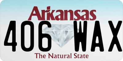 AR license plate 406WAX