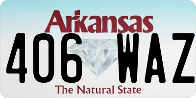 AR license plate 406WAZ