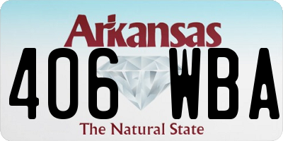 AR license plate 406WBA