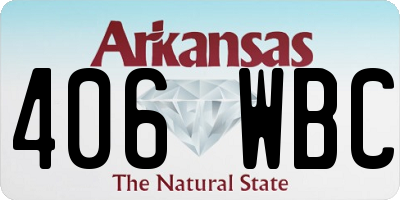 AR license plate 406WBC