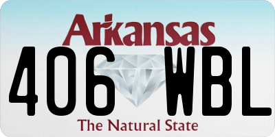 AR license plate 406WBL
