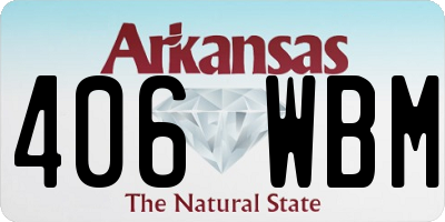 AR license plate 406WBM