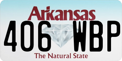 AR license plate 406WBP