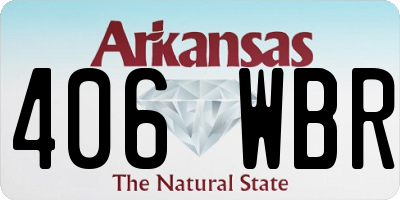 AR license plate 406WBR