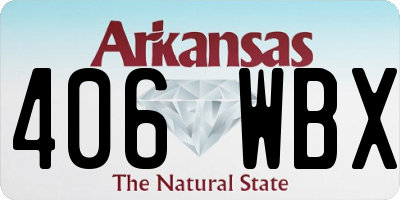 AR license plate 406WBX