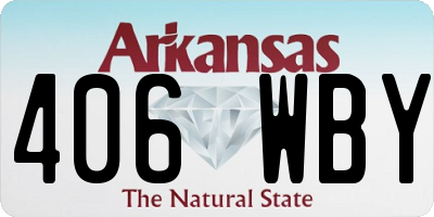 AR license plate 406WBY