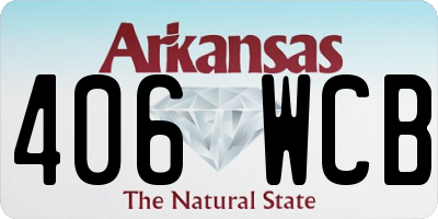 AR license plate 406WCB