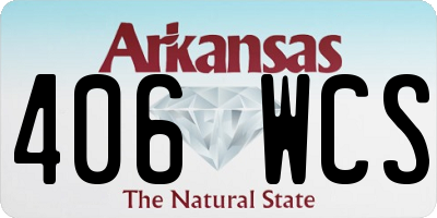 AR license plate 406WCS