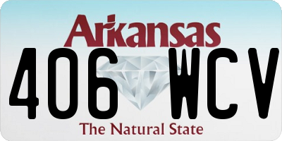 AR license plate 406WCV