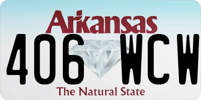 AR license plate 406WCW