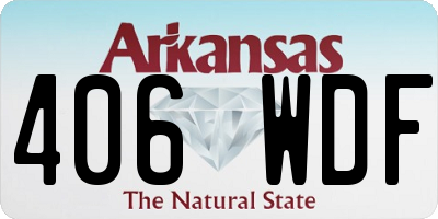 AR license plate 406WDF