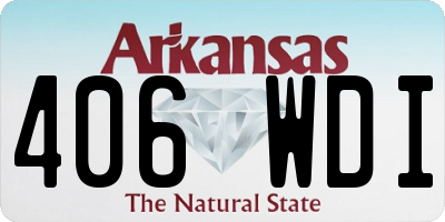 AR license plate 406WDI