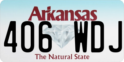 AR license plate 406WDJ