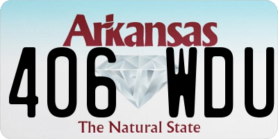AR license plate 406WDU