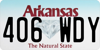 AR license plate 406WDY