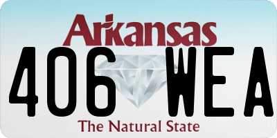 AR license plate 406WEA