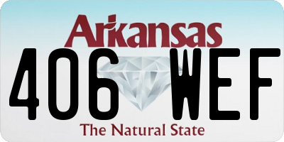 AR license plate 406WEF