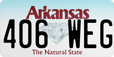 AR license plate 406WEG