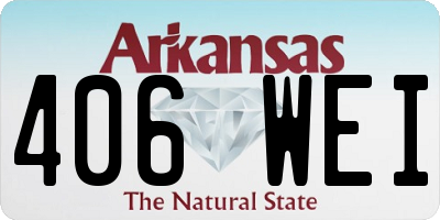 AR license plate 406WEI