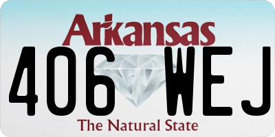 AR license plate 406WEJ