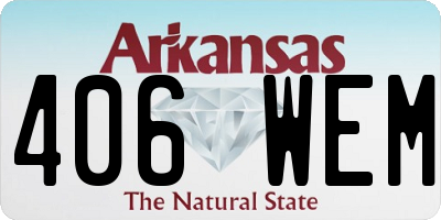 AR license plate 406WEM
