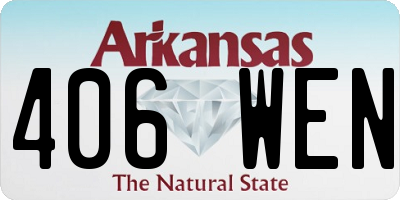 AR license plate 406WEN