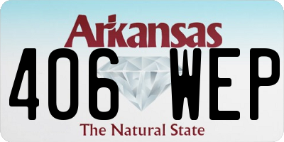 AR license plate 406WEP