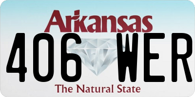 AR license plate 406WER