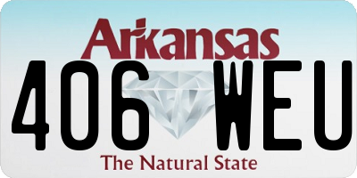 AR license plate 406WEU