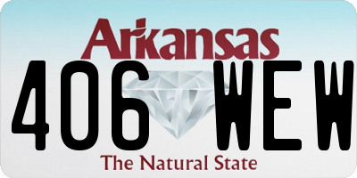 AR license plate 406WEW