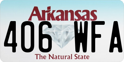 AR license plate 406WFA