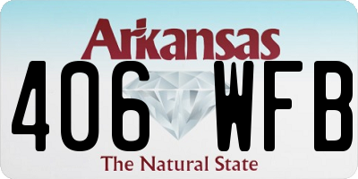 AR license plate 406WFB