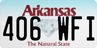 AR license plate 406WFI