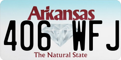 AR license plate 406WFJ