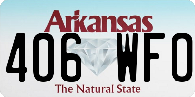 AR license plate 406WFO