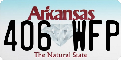 AR license plate 406WFP