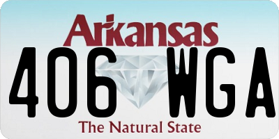 AR license plate 406WGA