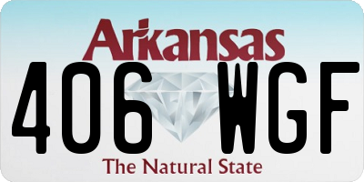 AR license plate 406WGF