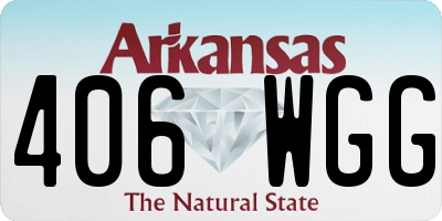 AR license plate 406WGG