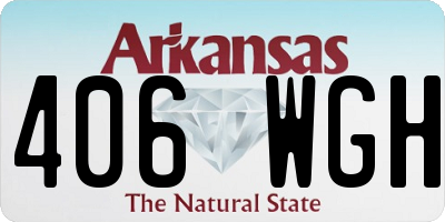 AR license plate 406WGH