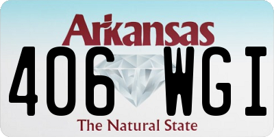 AR license plate 406WGI