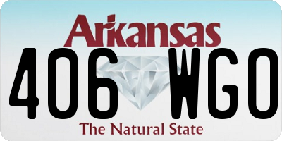 AR license plate 406WGO